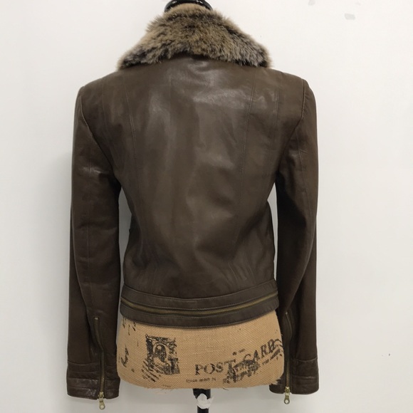 Truth & Pride Leather Moto Jacket With Faux Fur Removable Trim - Picture 5 of 8
